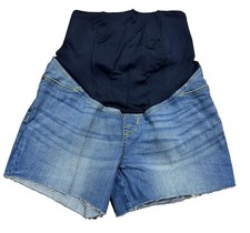 Isabel Maternity Crossover Panel Midi Jean Shorts - by Ingrid  Isabel - 0/25