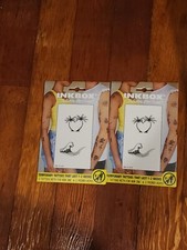 2-Pack Inkbox Temporary Tattoos Coconut Palm Trees, Wave Brand New