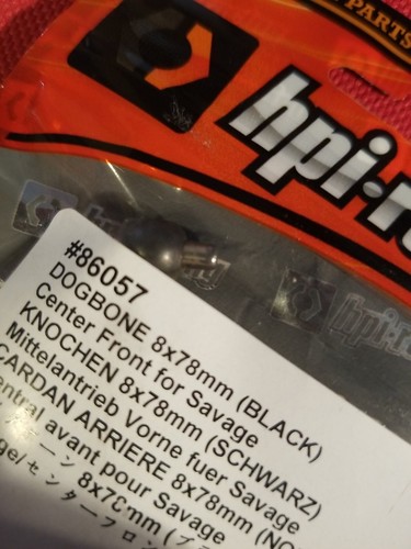 Vintage HPI Racing #86057 Center Front Dogbone 8x78mm Black (1pcs) Savage NEW IP - Picture 5 of 5