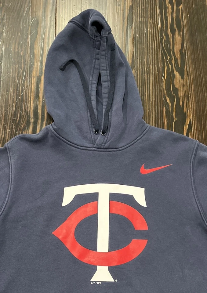 Nike Minnesota Twins Hoodie Men’s Small Blue Cotton Polyester - Image 2 of 3