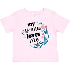 Inktastic My Nonna Loves Me For Girls Granddaughter Toddler T-Shirt Girl Childs