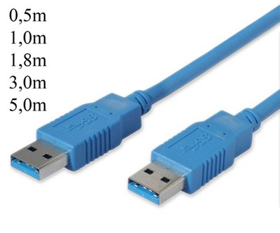 USB 3.0 Superspeed Kabel A-Stecker > A Stecker Kabel 5Gb/s 0,5m 1m 1,8m 3m 5m
