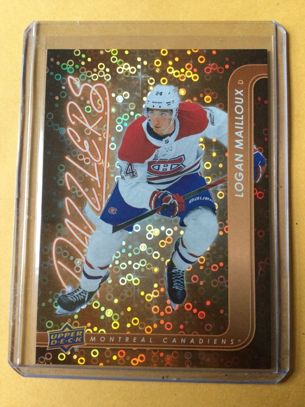 2024-25 Upper Deck Series 2 Logan Mailloux Orange Dazzlers Montreal Canadiens