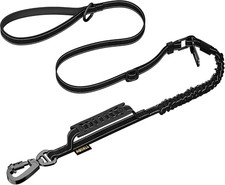 Tactical Dog Leash Heavy Duty,4-6Ft No Pull Bungee Leash,Black