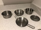 IKEA DUKTIG 5-Piece Toy Cookware Set Stainless Steel Colour