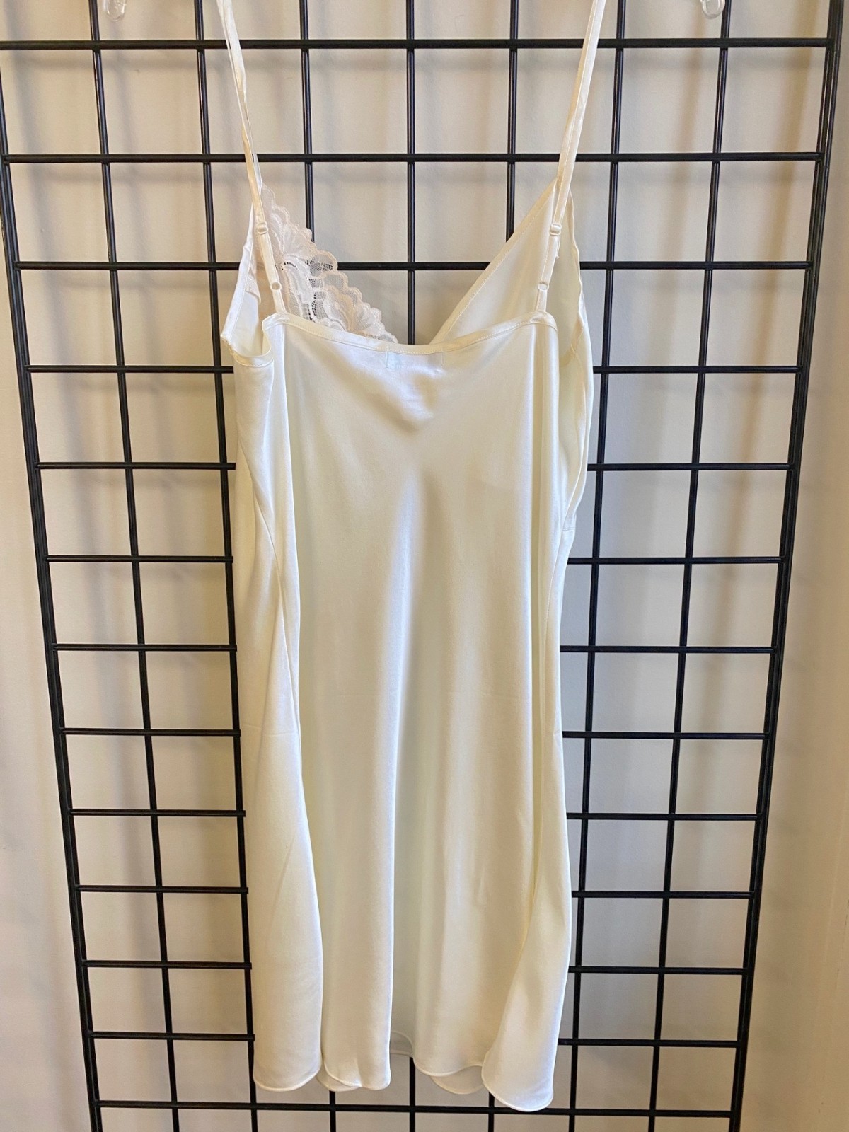 100% Silk Slip Dress, NWT, nightgown, Off White, Medium, 20017IV(M)