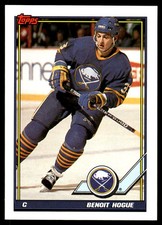 1991-92 Topps #292 Benoit Hogue Buffalo Sabres Hockey Card