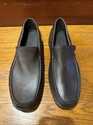 NEW Ecco S Lite Moc Brown Classic Leather Loafers Men s US 8-8.5/EUR 42
