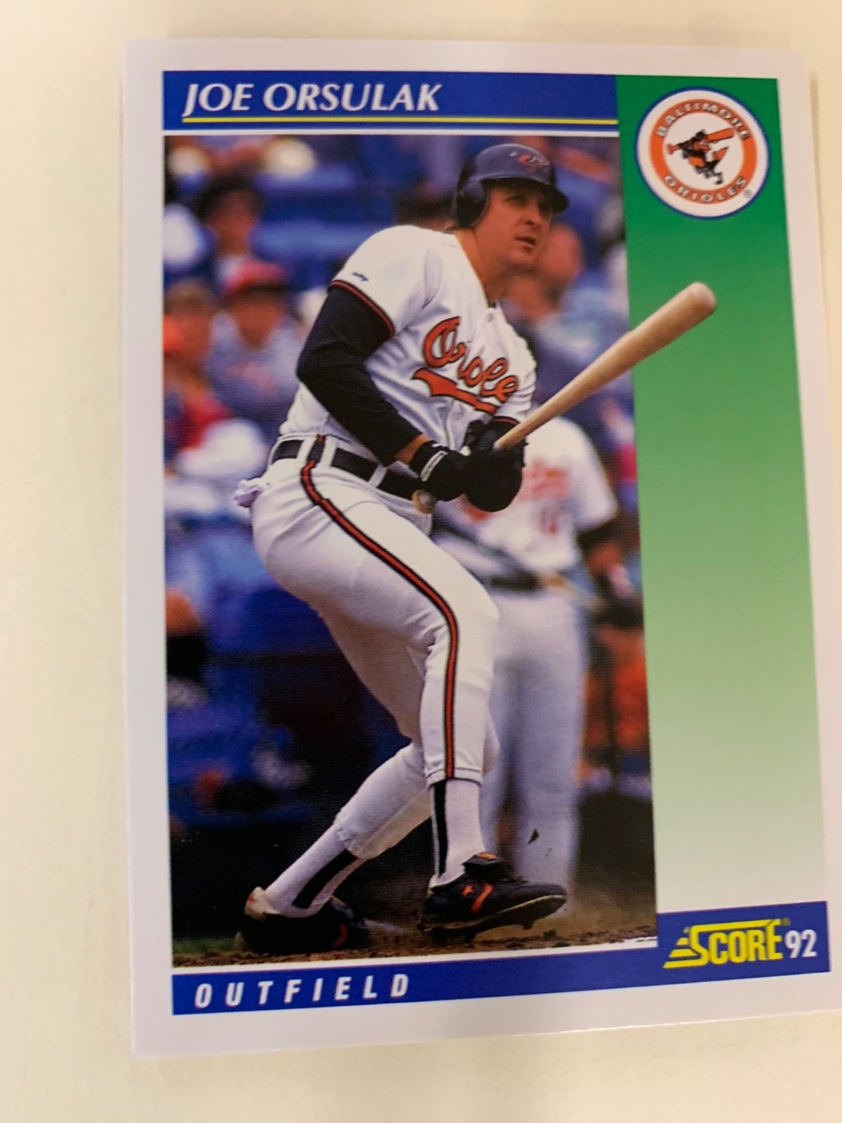 1992 Score #551 Joe Orsulak, Orioles