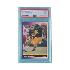 SCORE 1991 Score Dean Dingman Rookie #614 PSA 9 Detroit Lions Error Card. Rare. rookie card picture