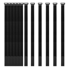 12 Pack 1 x 24" Hook and Loop Reusable Fastening Securing Cable Straps, Durab...