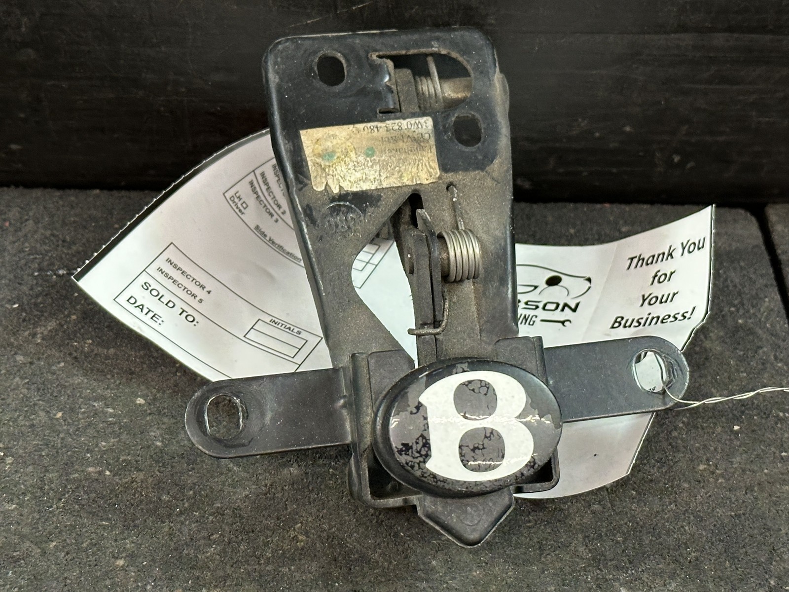 03-08 BENTLEY CONTINENTAL HOOD RELEASE LATCH CATCH