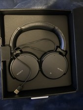 Sony Headphones Black, Box And Papers
