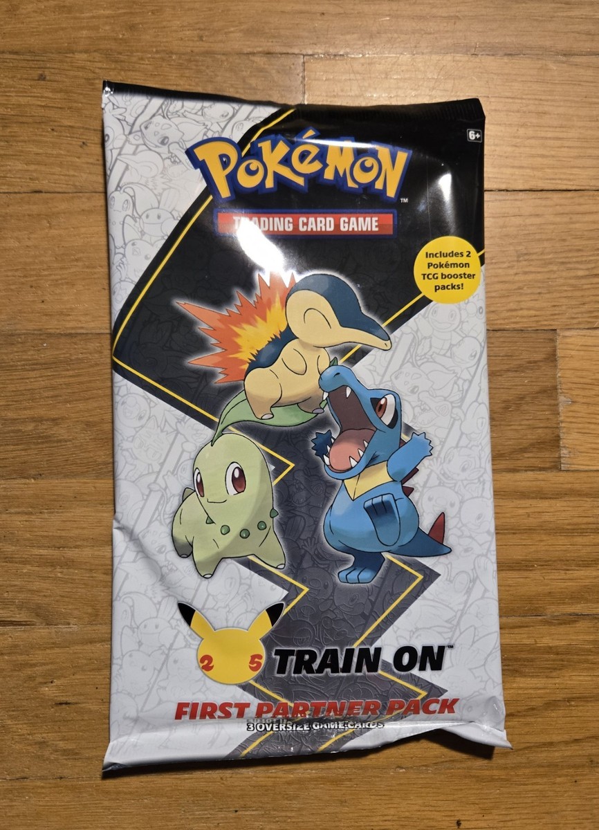 Pokemon TCG First Partner Pack JOHTO 25th Anniversary Train On Oversize  Cards