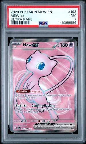2023 POKEMON MEW EN-151 ULTRA RARE #193 MEW EX PSA 7