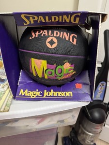 Vintage 1990’s Spalding Black Magic Basketball Magic Johnson Never Opened
