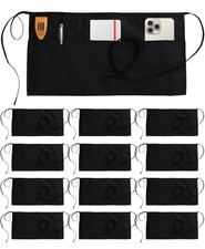 Utopia Wear 12 Pack Server Aprons with 3 Pockets, Waiter and Waitress Waist Apro