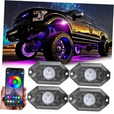 RGB LED Rock Lights, 4 Pods Underglow Multicolor Neon Light Pod 4-Pods