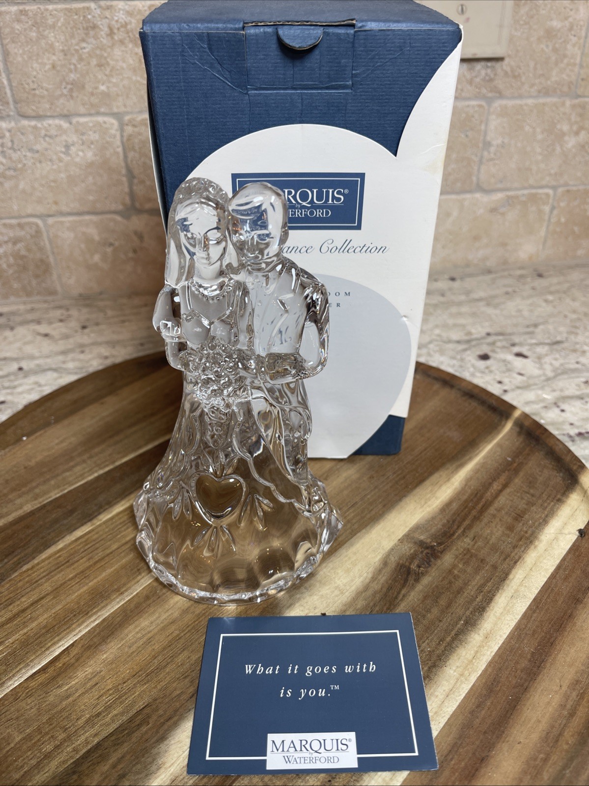 Marquis by Waterford Crystal Wedding Cake Topper Bride & Groom