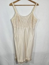 VTG 50s Accolade Barbizon Blush Pink Slip Dress Size M Satin Sylfaire Night gown