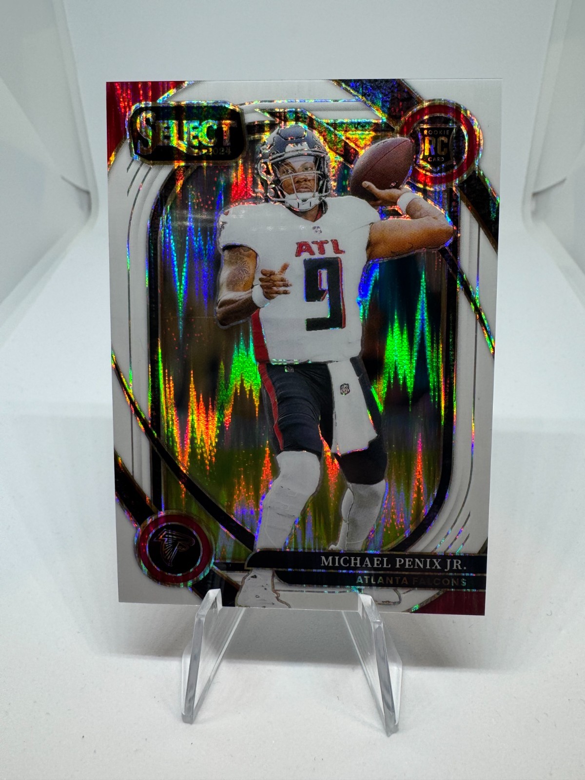 Michael Penix Jr. 2024 Panini Select Club Level Rookie Card White Shock /199