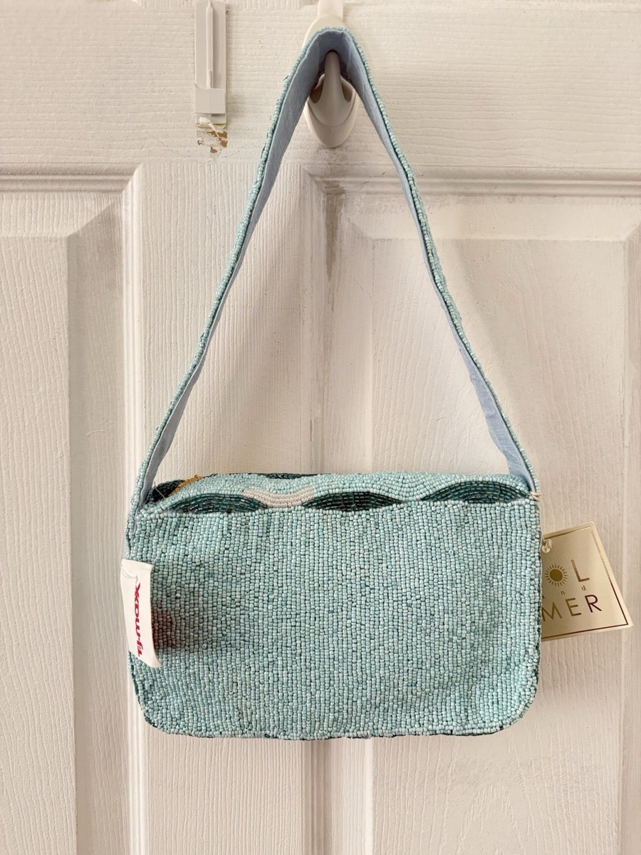 TJ Maxx Handcrafted Beach Beaded Bag Divers Swimming Purse Made In