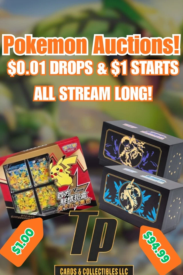 $1 Start Pokemon Auctions | Packs, Bundles, Boxes w/ Josh & Katie!