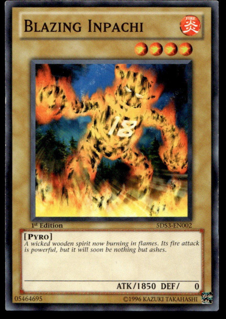Blazing Inpachi - 5DS3-EN002 - 1st Edition - YuGiOh