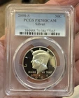 2008 S SILVER  KENNEDY PCGS  PR 70 DCAM LOW MINTAGE LOW POP BLUE LABEL