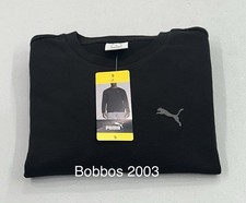 Puma Men's Long Sleeve Textured Crew Pullover Sweatshirt, Black, Size S