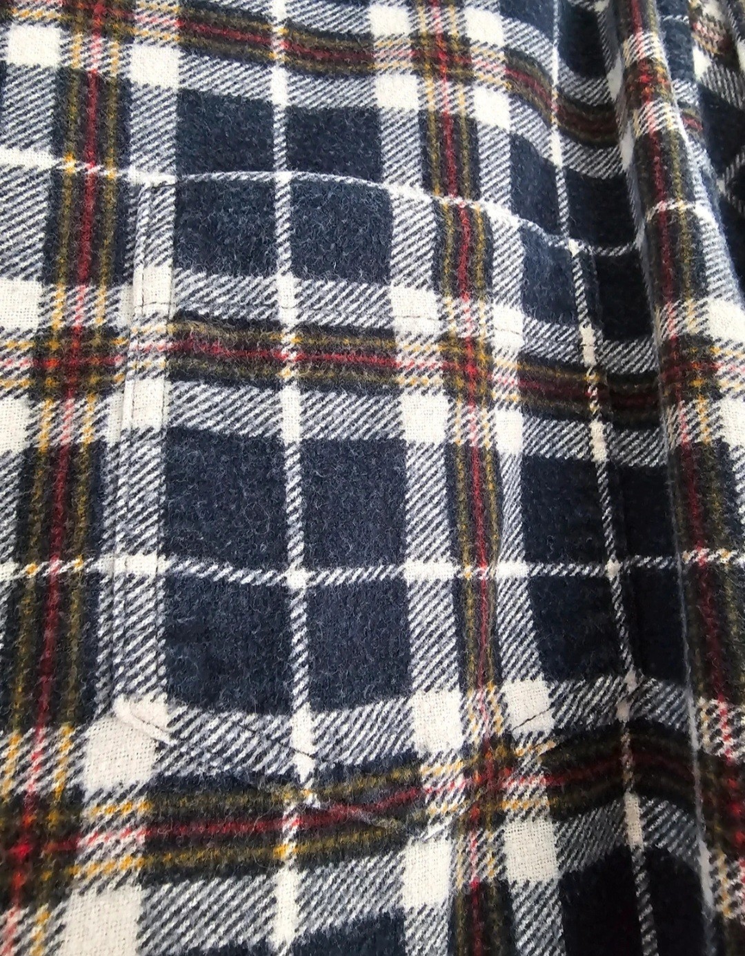 Groundwork Men's Navy Check Flannel Shirt Size Large - 100% Cotton image 3