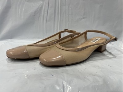 Steve Madden Spyce Pump Women's US 10 Brown Cap Toe Slingback Block Heel EBS1674