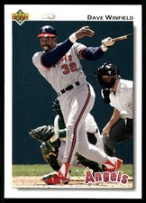 Dave Winfield 1992 Upper Deck #222 Angels MLB READ FREE SHIPPING AutographDen