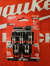 Milwaukee 49-66-7036 SHOCKWAVE 6pc Impact Duty Metric Socket Set - FREE SHIPPING