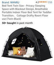 Bed Tent Twin Size - Privacy Sleeping Space with Blackout Design, Breathable