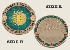 24 Hour Geo-Achievement Geocaches Challenge Coin 1 12