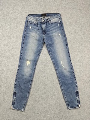 Black Orchid Amber Zipper Skinny Jeans Womens 28 Blue Liquify Ankle Zip 28x29
