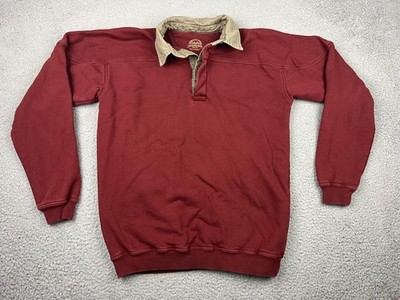 Cabelas Outdoor Gear Sweatshirt Mens Medium Red Quarter Snap Pullover Cotton