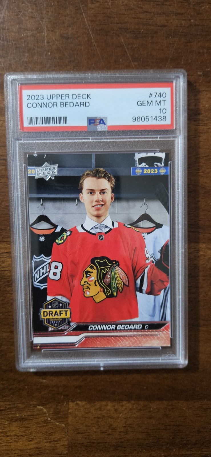 2023-24 Upper Deck Connor Bedard #740 Draft RC Rookie PSA 10 GEM MINT Blackhawks