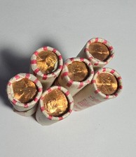 6 Rolls 1984-D BU Uncirculated Lincoln Cent Original Bank Wrapped Rolls OBW