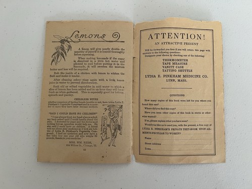 Home - Made Lydia E Pinkhams Booklet Advertising - Picture 4 of 5