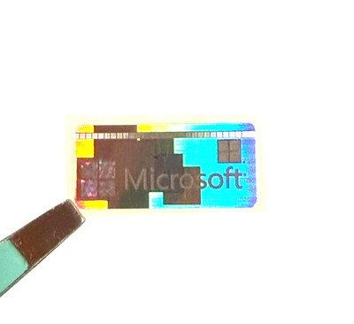 1 Pcs Microsoft COA Color Shifting Badge Logo Sticker Decal  Seal 22mm x 10mm