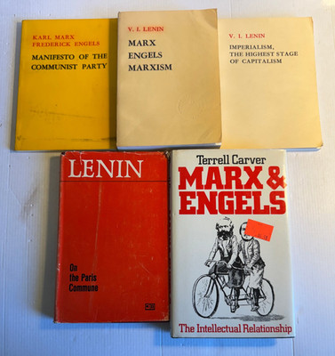 Karl Marx V I Lenin Lot 5 Books Marxism Communism Vintage Communist Manifesto