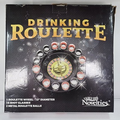 New Fairly Odd Novelties Shot Glass Roulette Complete Set drinking game, 16PCS