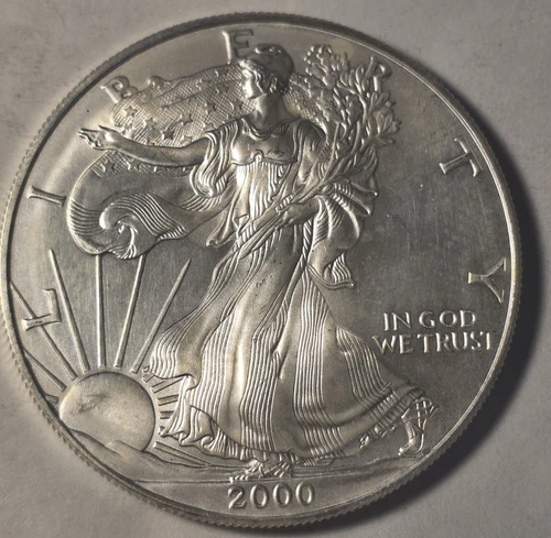 2000 Silver Eagle $1 Dollar 1oz Uncirculated .999 -MS-Brilliant Uncirculated-