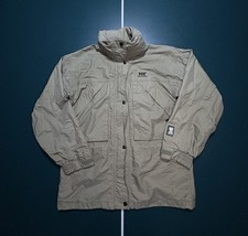 Helly Hansen Helly Tech Rain Jacket Men  s Medium Beige Tan Waterproof Gorpcore
