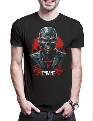 Oldschool Tyrant Herren T-Shirt Evil Horror Racoon Resident City Umbrella Corp