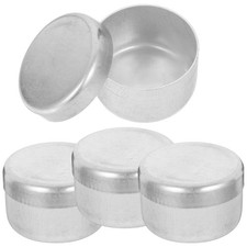  4 Pcs Soil Weighing Holders Tiny Containers Aluminum Storage Jar Sampling Jars