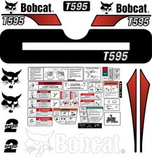 Fits Bobcat T595 Decal Kit Skid Steer / safety decals 3M VINYL / FREE SHIPPING