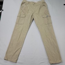 Wrangler Men  s 34x34 Five Star Heritage Relaxed Fit Cargo Pants Khaki Stretch